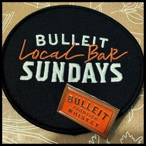 Bulleit Whiskey Patch & Pin set